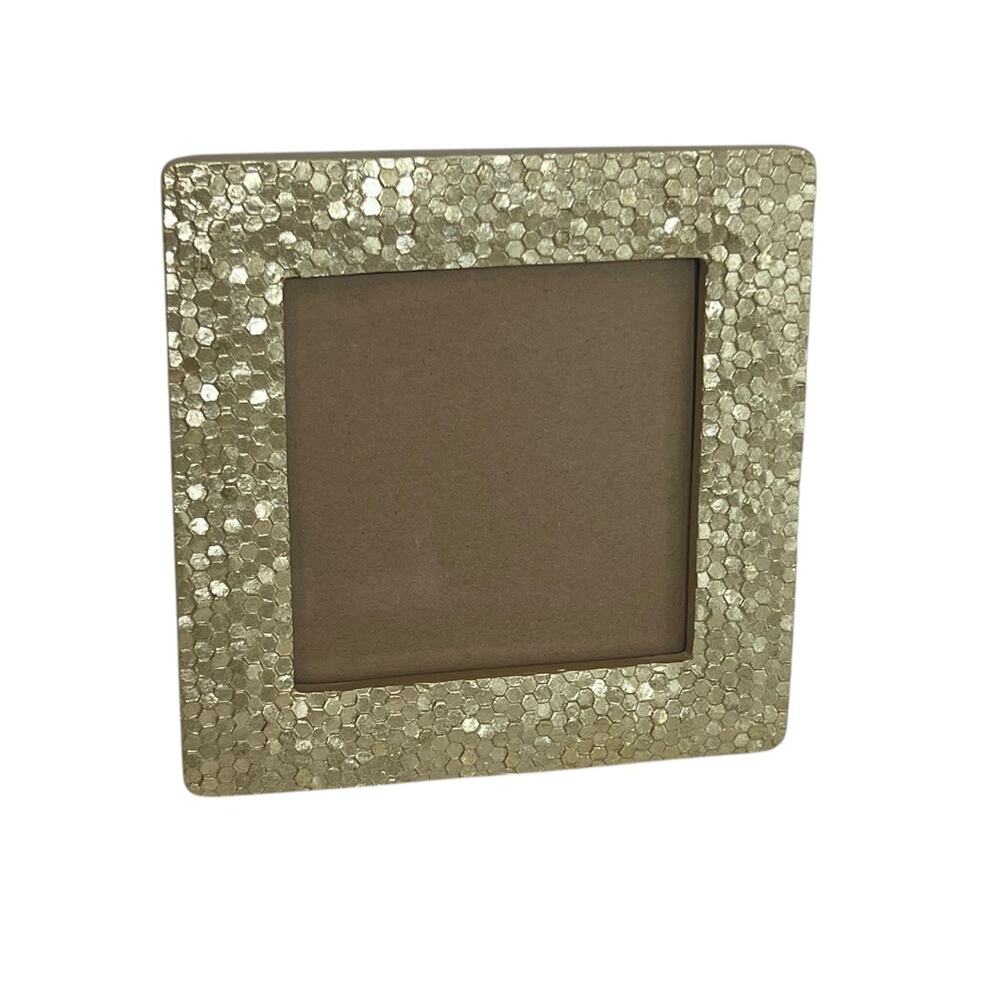 Max Studio Home Gold Mosaic Photo Frame 5.5 x 5.5 Square Tabletop